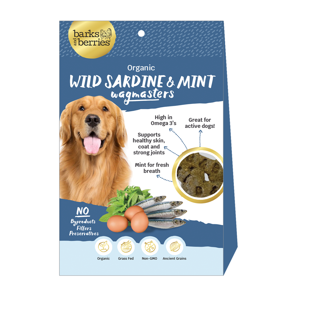 
            
                Load image into Gallery viewer, Organic Dog Treats - Wild Caught Sardine and Mint Wagmasters  Edit alt text
            
        