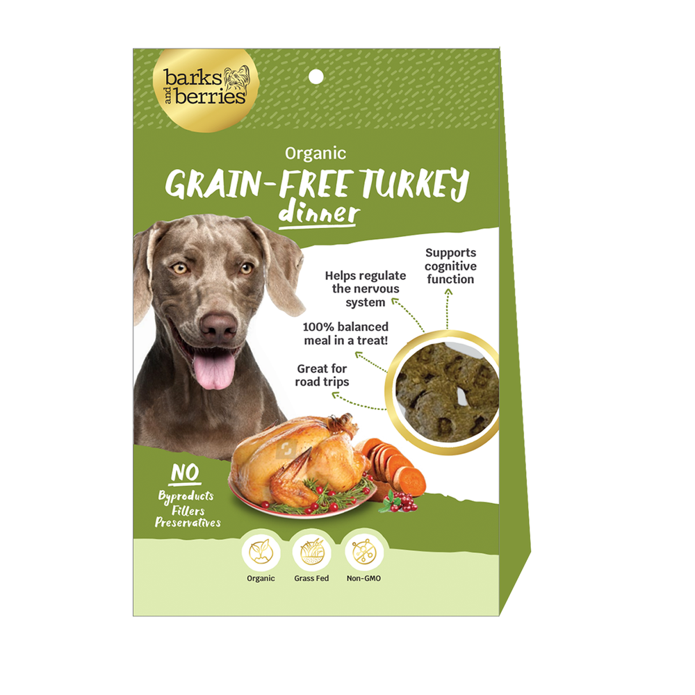 Organic Dog Treats - Grain Free Turkey Dinner