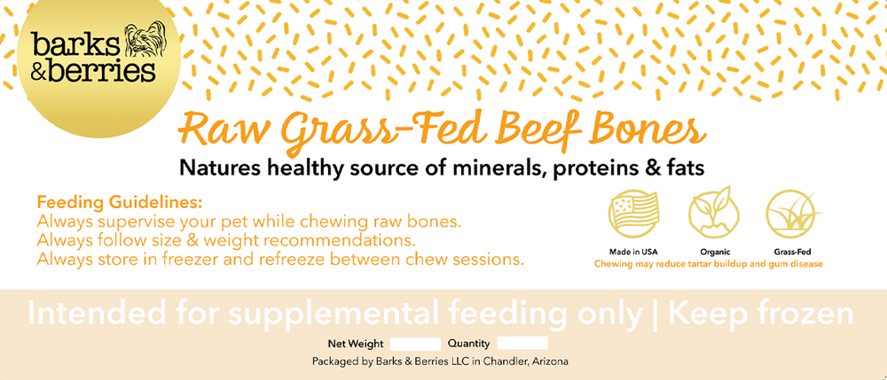 Grass-Fed Raw Beef Bones